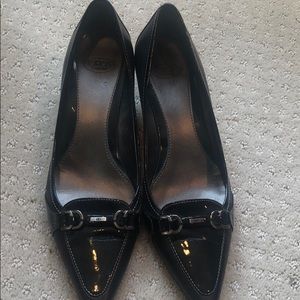 Circa Joan & David Black Patent Heels